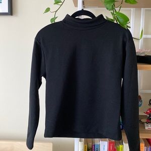 Frank & Oak Black Mockneck Sweater